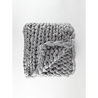 Grey Chunky Hand Knitted Throw | Home | George at ASDA