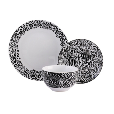 animal print dinnerware sets