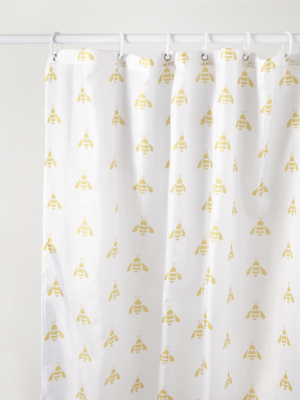 bee shower curtain