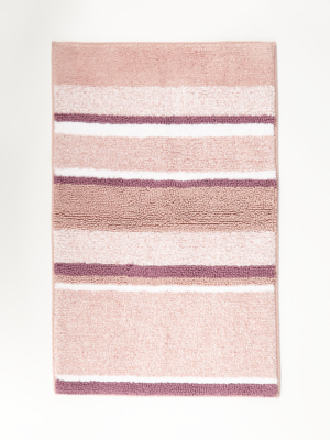 striped bath mat