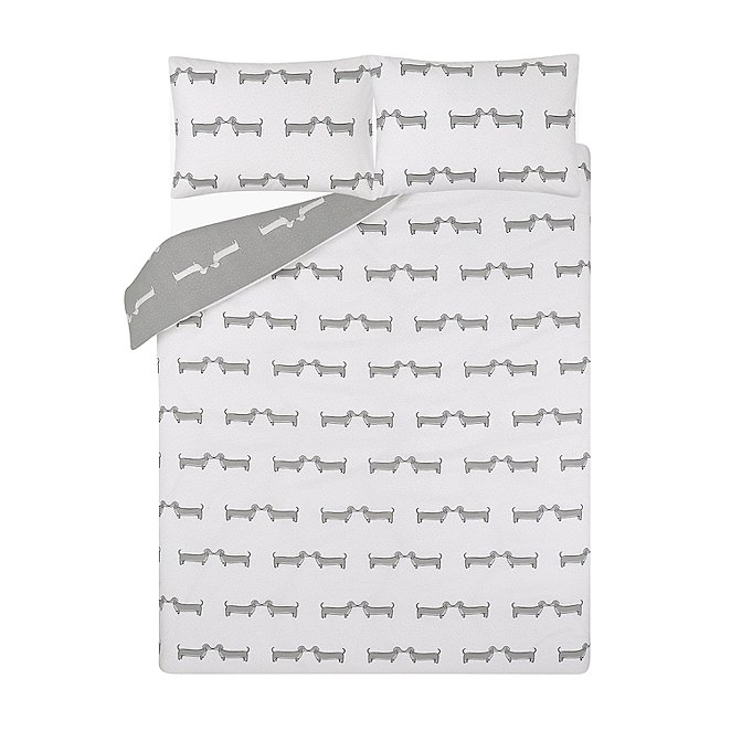 Sausage Dog Easy Care Reversible Duvet Set Home George