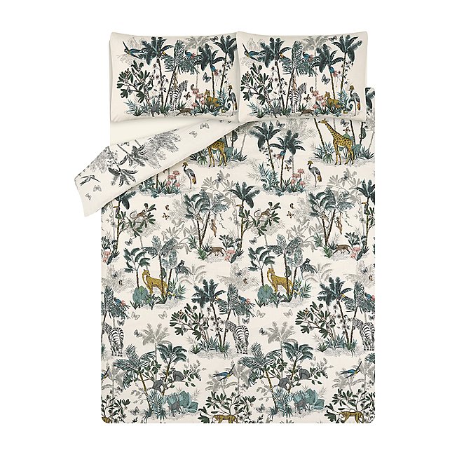 Safari Animals Easy Care Reversible Duvet Set Home George