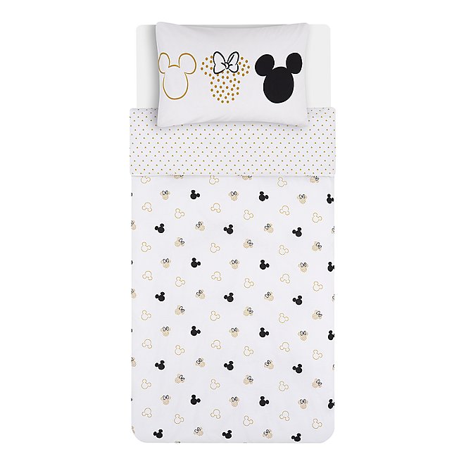 Cream Mickey And Minnie Mouse Easy Care Duvet Set Home George