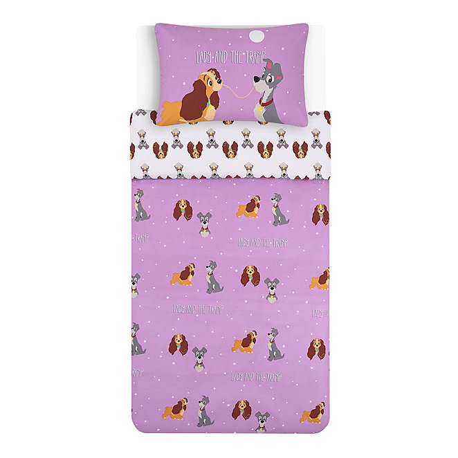 Purple Lady And The Tramp Easy Care Duvet Set Single Home George