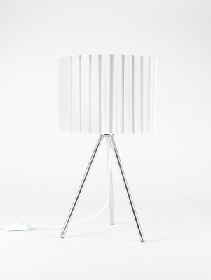 white tripod table lamp