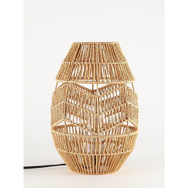 Rattan Table Lamp Home George At Asda, Lamp On The Table Image