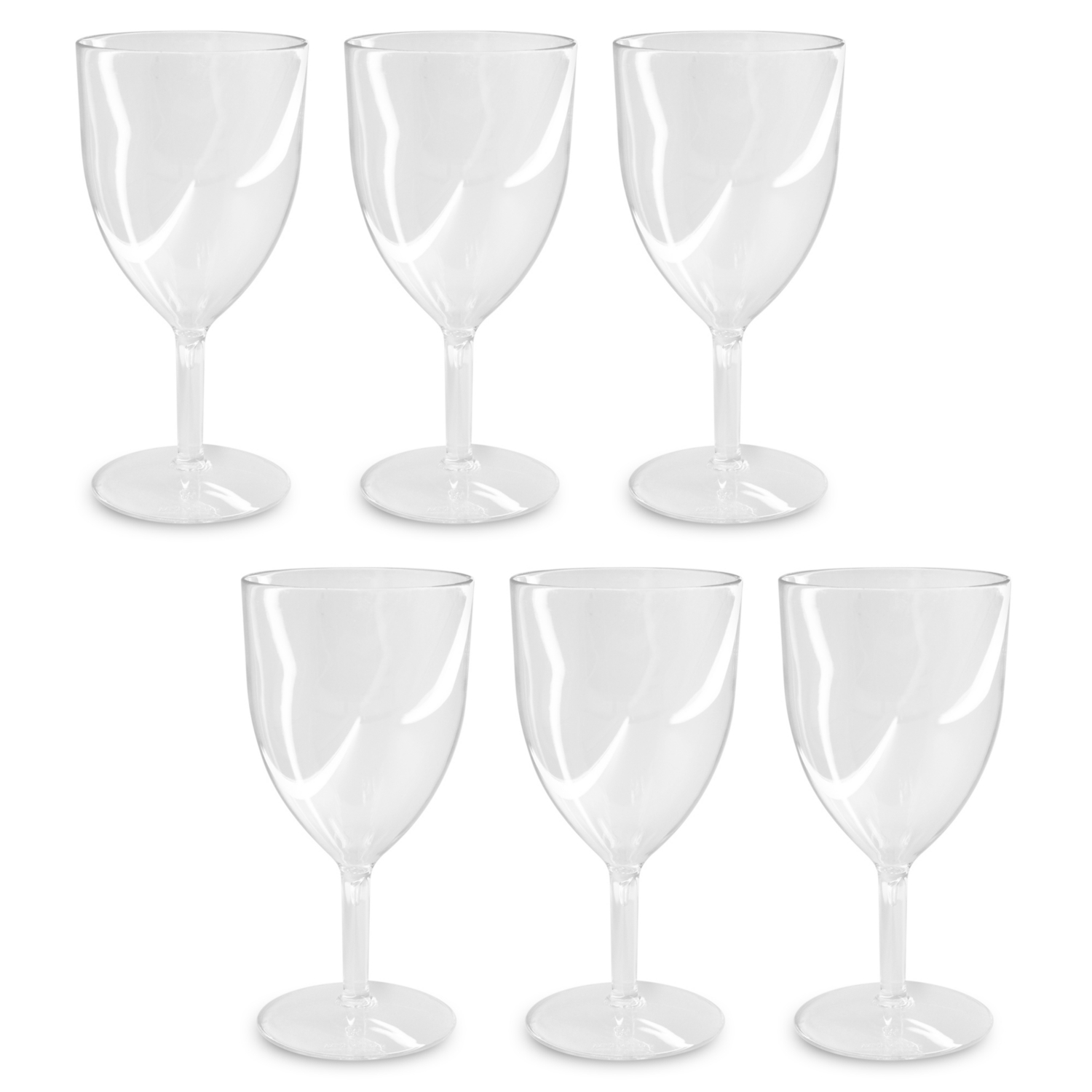 George Clear Plastic Wine Glasses Set Of 6