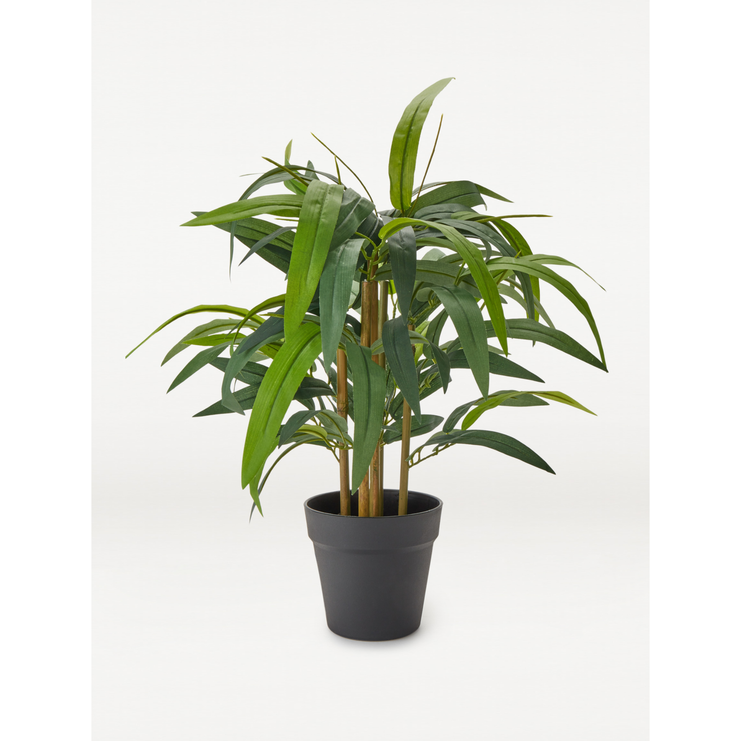 George Black Wide Leaf Artificial Bamboo Tree Plant In Pot 60Cm