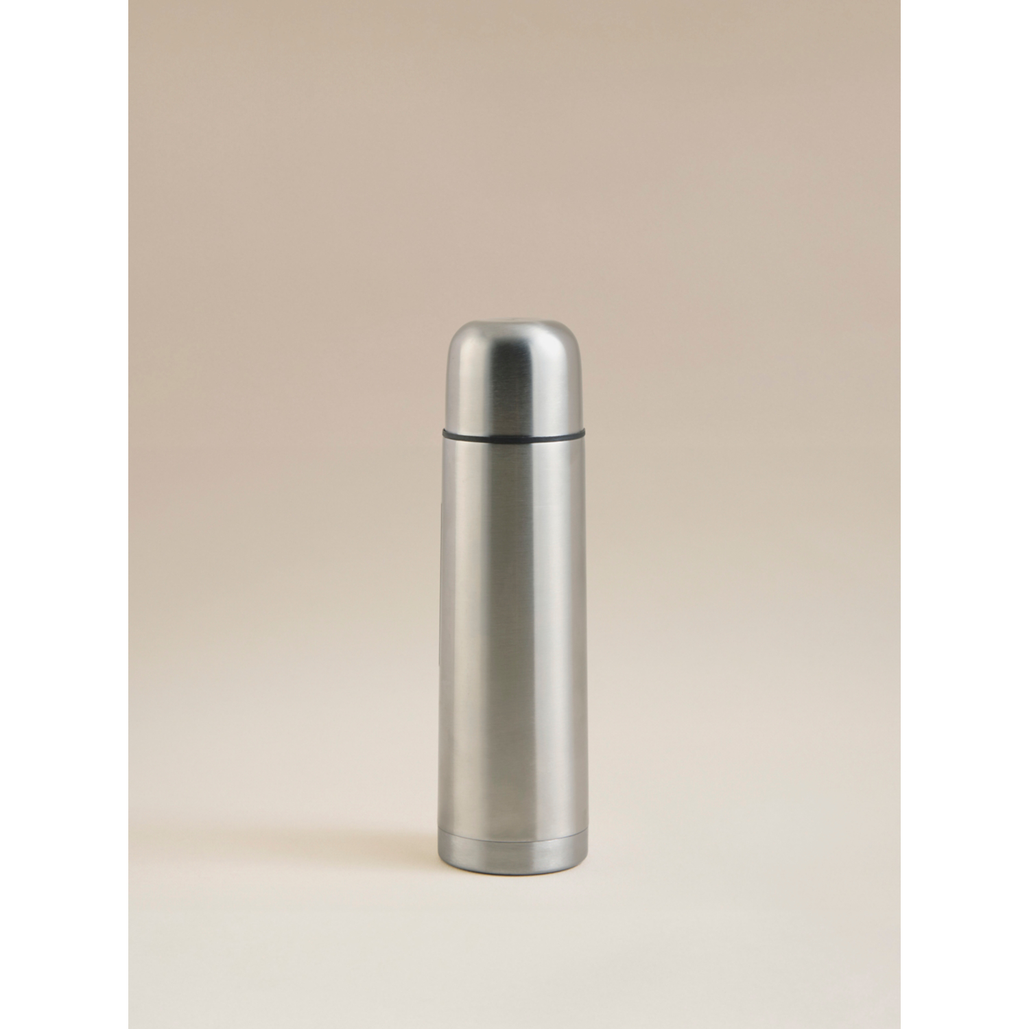 George Silver -Tone Insulated Metal Flask 500Ml