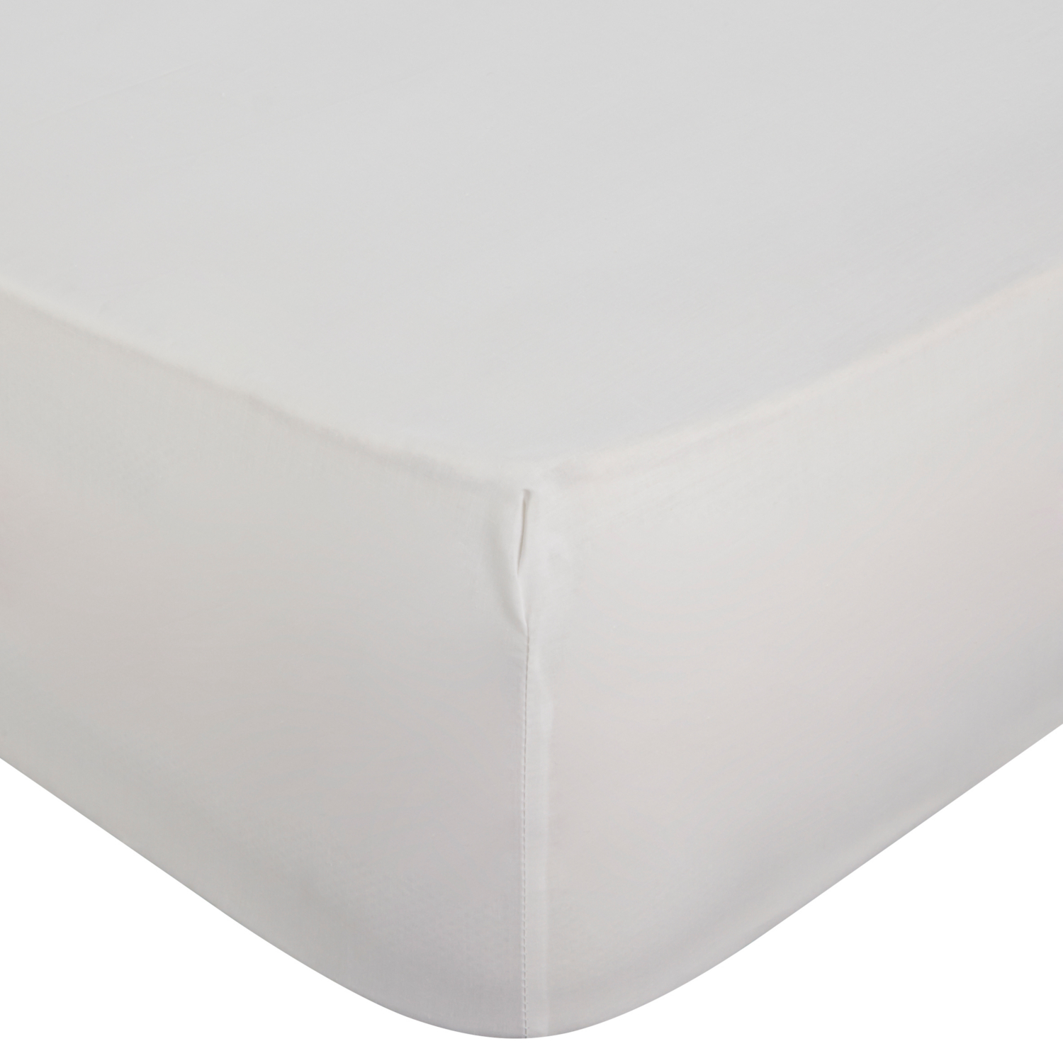 George Home White Brushed Cotton Fitted Sheet - King - Image 2