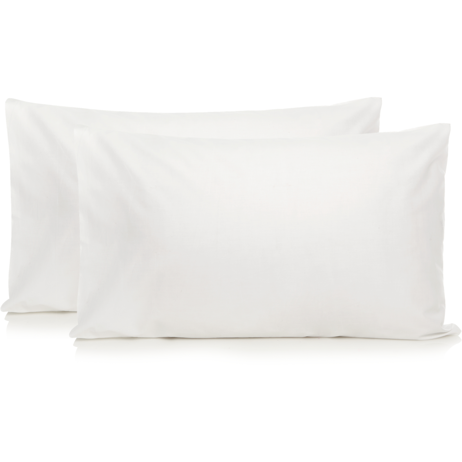 Rca White 100% Cotton Percale Plain Pillowcase Pair