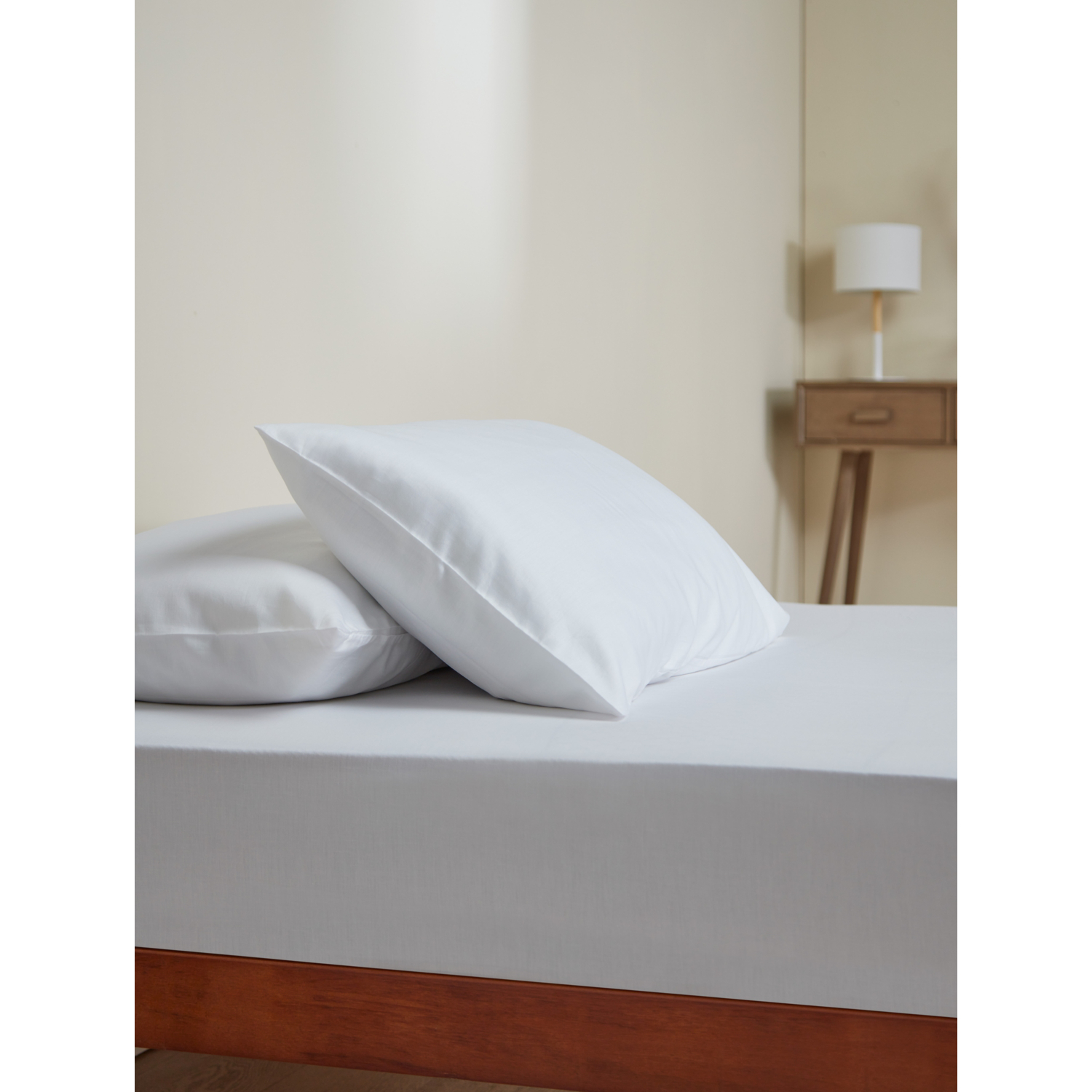 George White 100% Cotton Plain Sateen Fitted Sheet