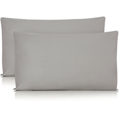 George Grey 100% Cotton Plain Sateen Pillowcase Pair - Grey