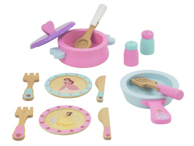 Pink Disney Princess Wooden Cooking Set 