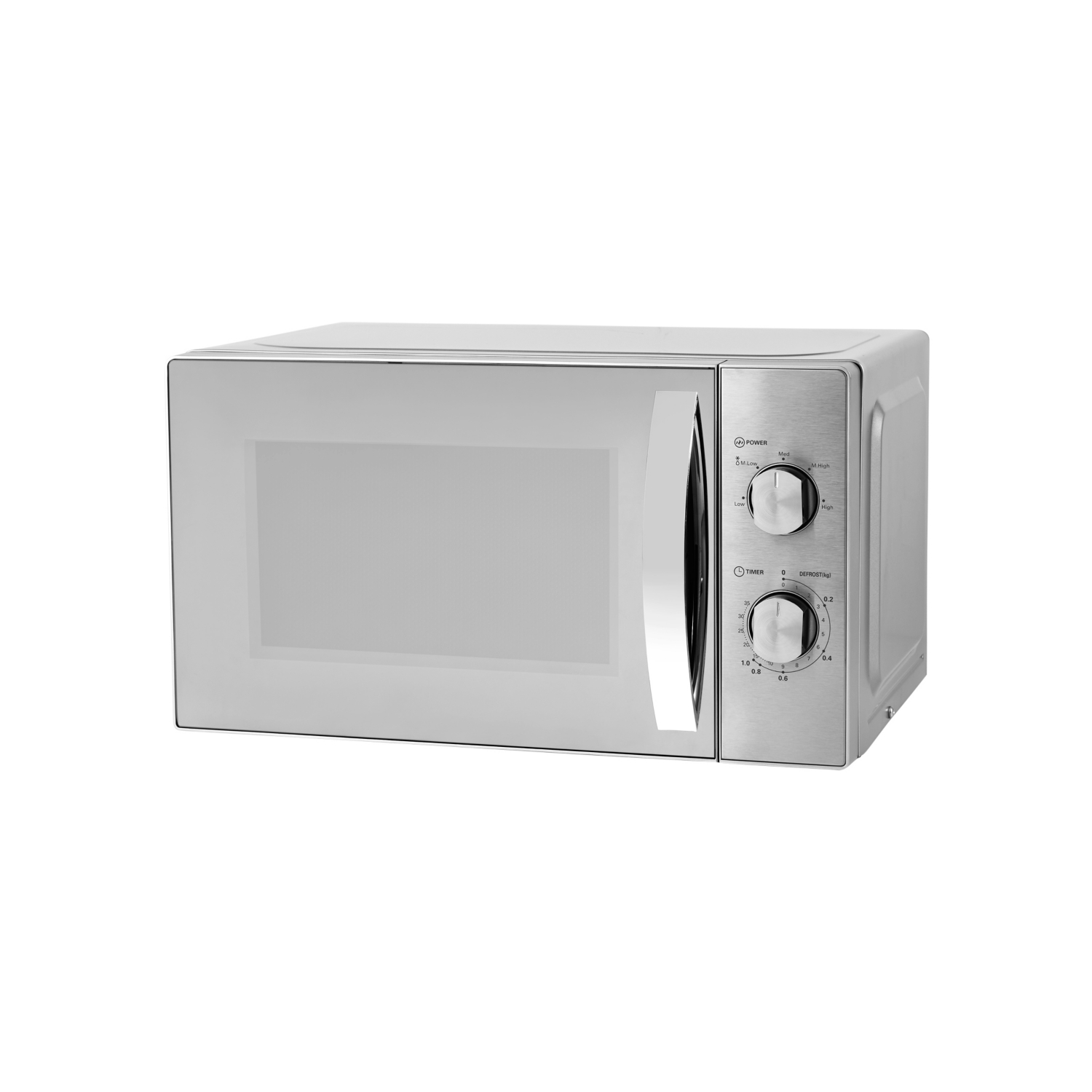 George Silver Stainless Steel Manual Microwave