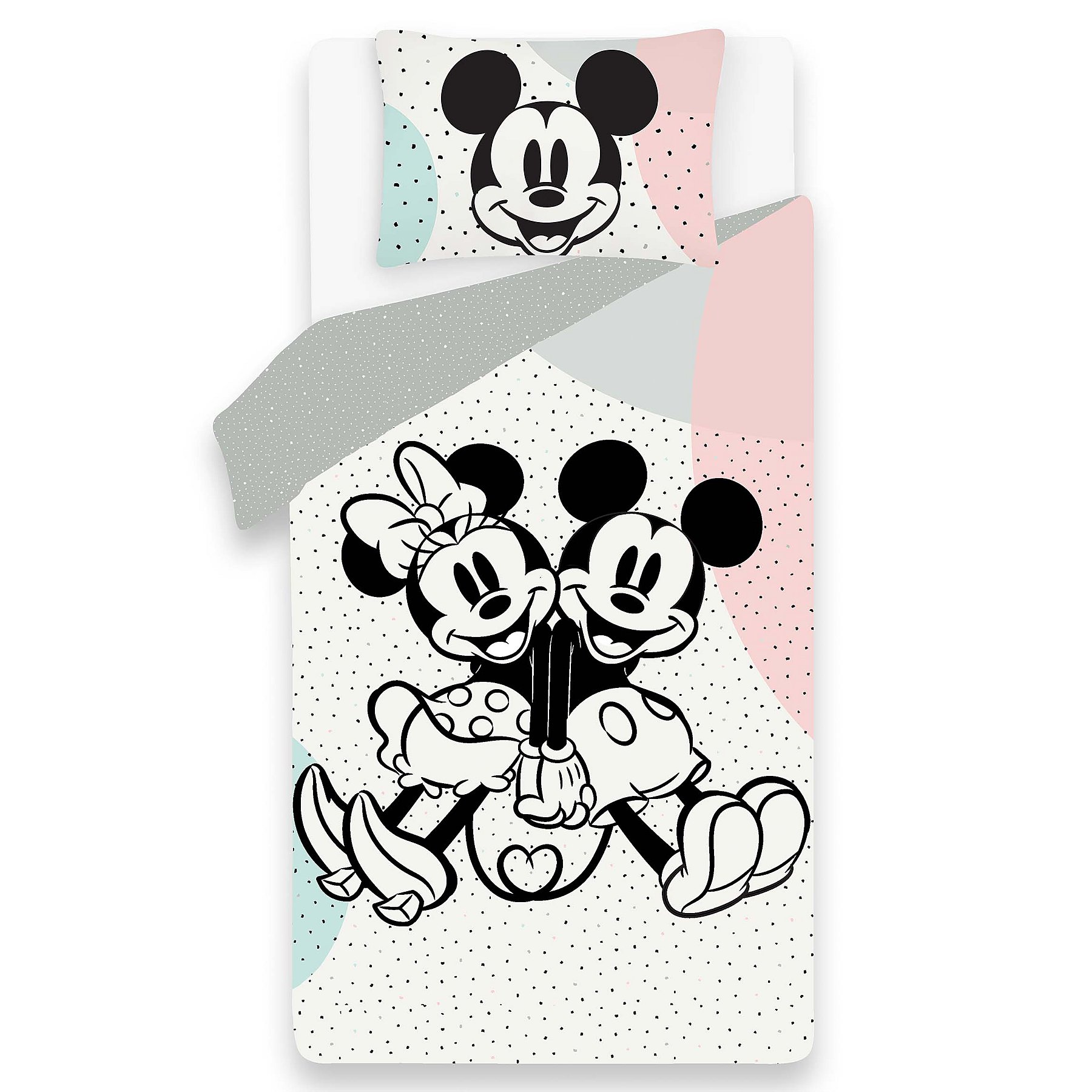 Minnie Panel Reversible Duvet Set, Mickey Mouse Duvet Cover