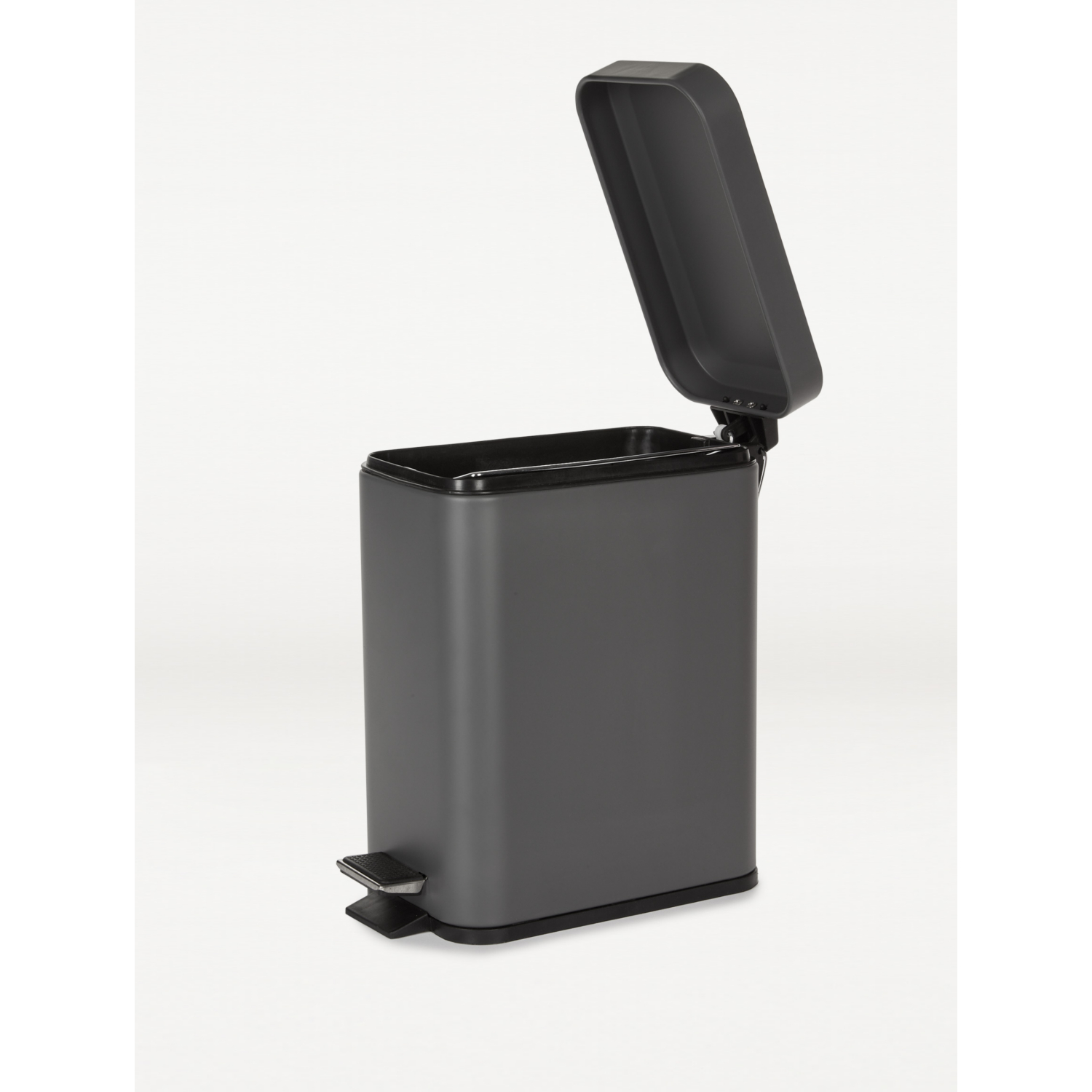 George Charcoal Grey Charcoal Matte Rectangular Bin 5L