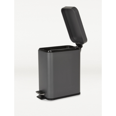 George Charcoal Matte Rectangular Bin 5L - Charcoal Grey