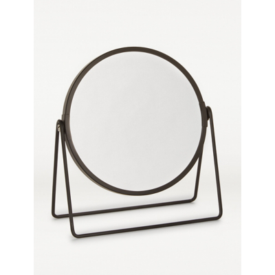 George Black Round Mirror - Black