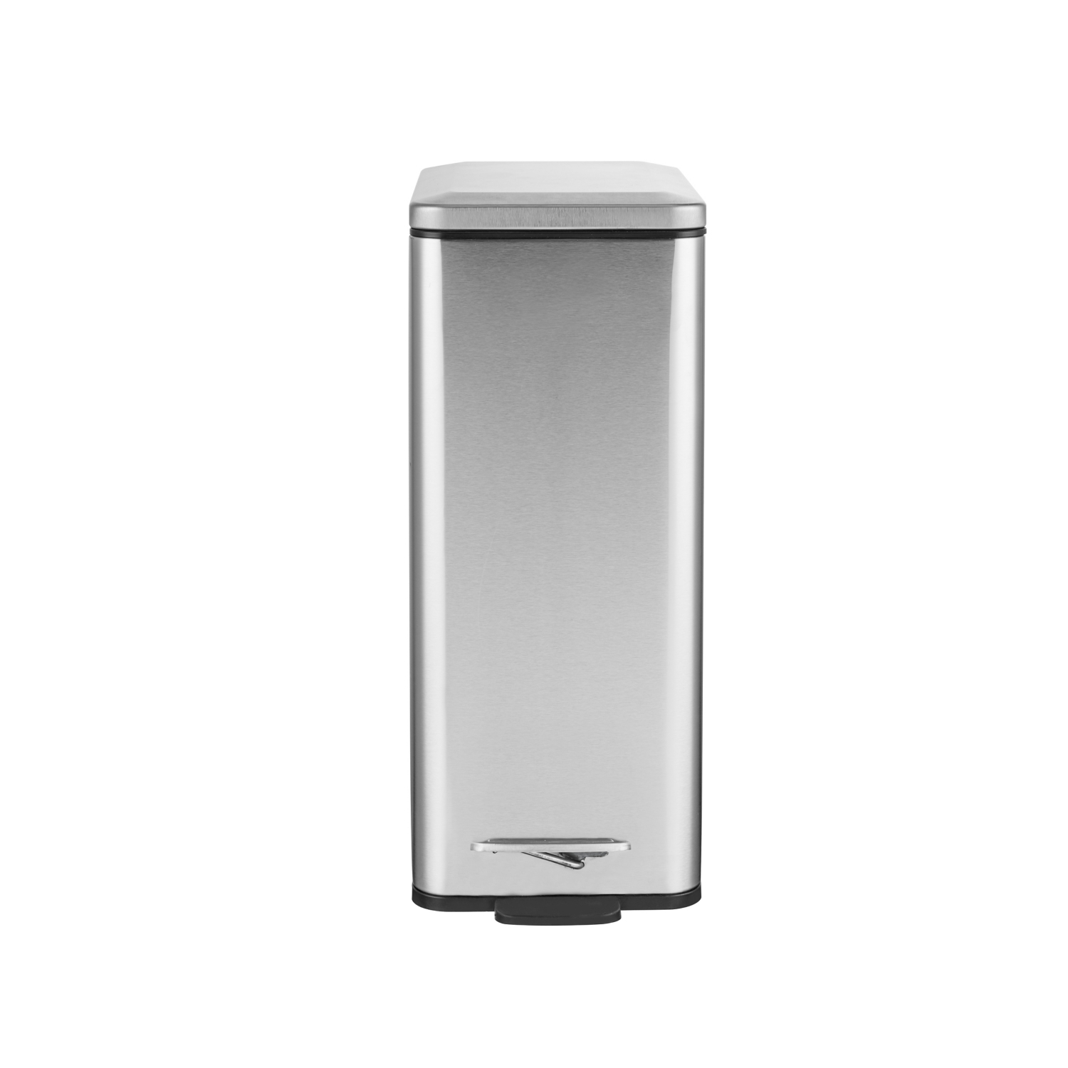 George Silver Stainless Steel Rectangular Pedal Bin 15L