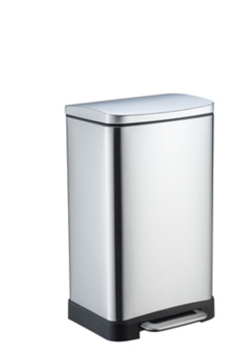 Silver Rectangular Pedal Bin 30L Home at ASDA