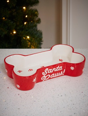 christmas dog bowl