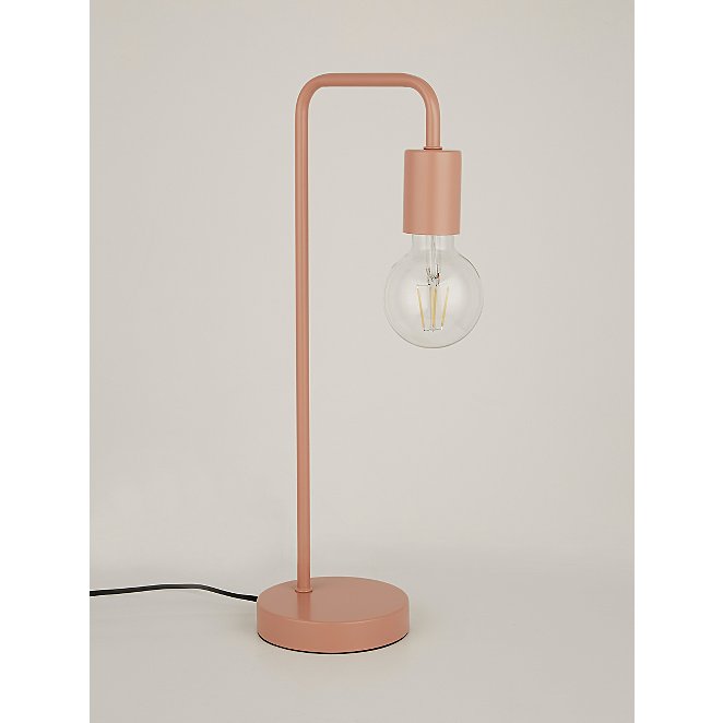 Pink Bulb Table Lamp Home George At, Exposed Light Bulb Floor Lamp
