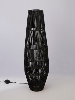 Black Rattan Floor Lamp | Home | George 