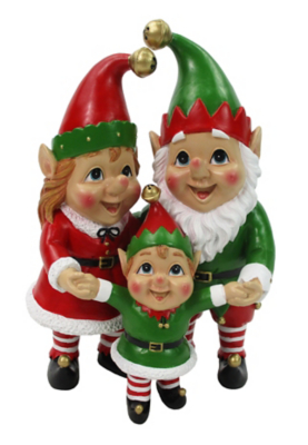 Christmas Family Of Elves Gnome Outdoor Garden George At Asda
