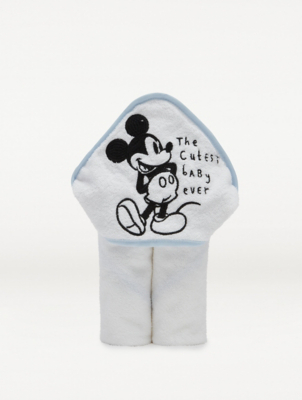 mickey mouse hooded towel for baby