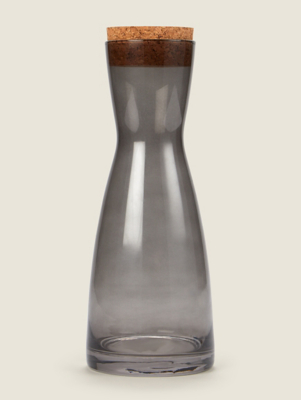 Smokey Grey Glass Carafe Home at ASDA