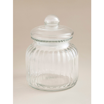 George Clear Medium Glass Jar - Clear
