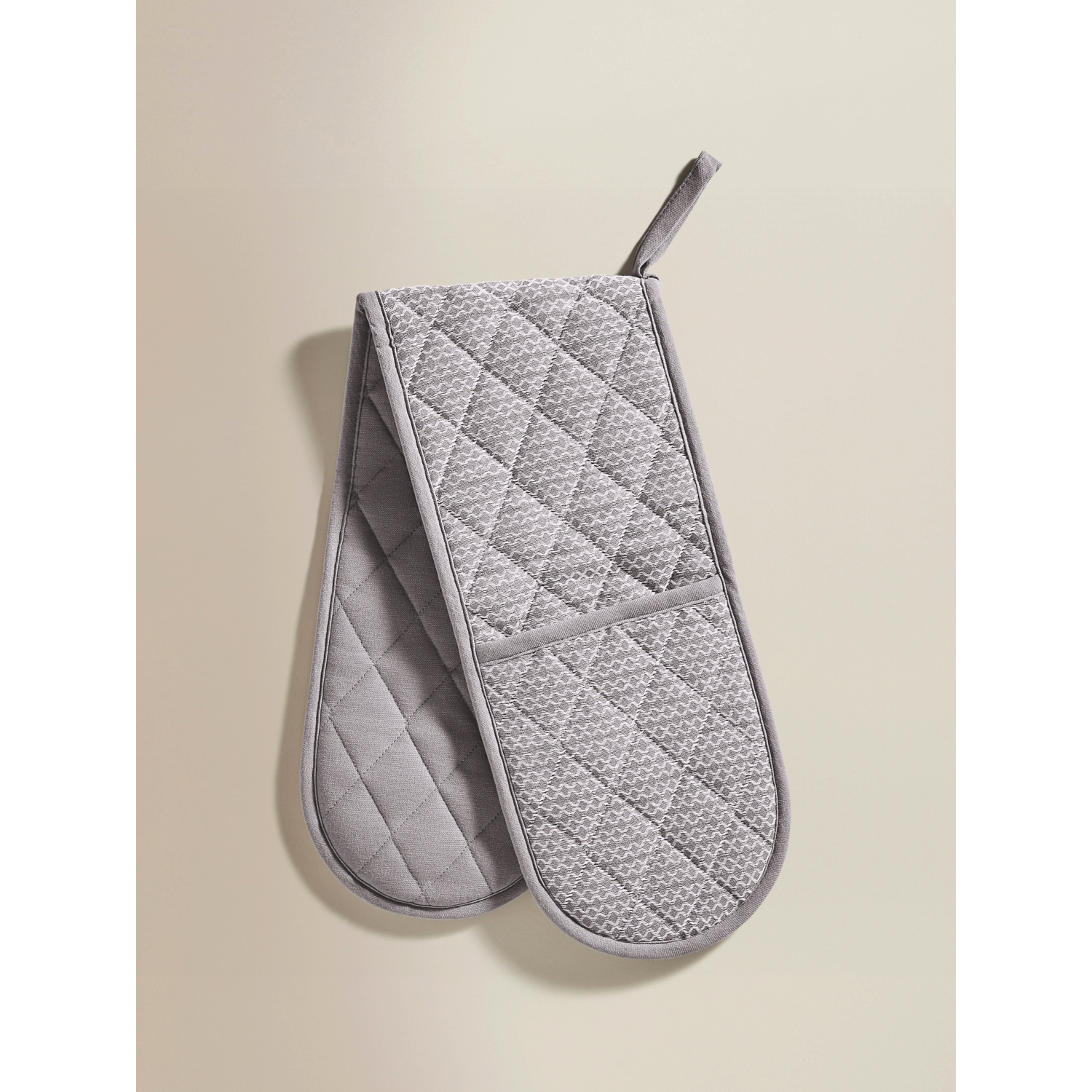George Grey Patterned Double Oven Glove