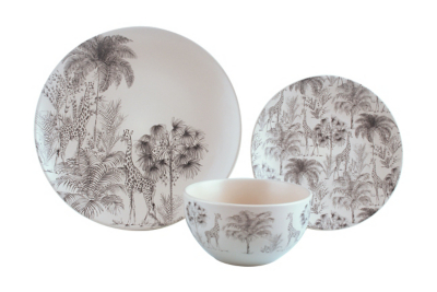 patterned dinner set