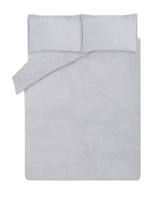 white teddy fleece duvet set