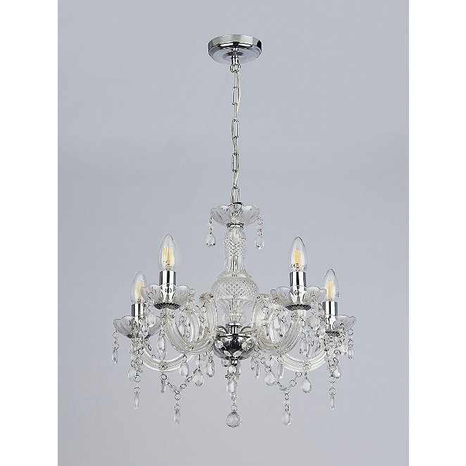 Clear 5 Light Bling Chandelier Home, Silver Light Fittings Chandeliers