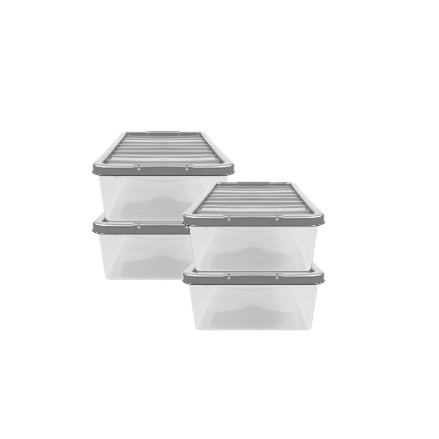 George Grey 12L Plastic Storage Boxes - Pack Of 4