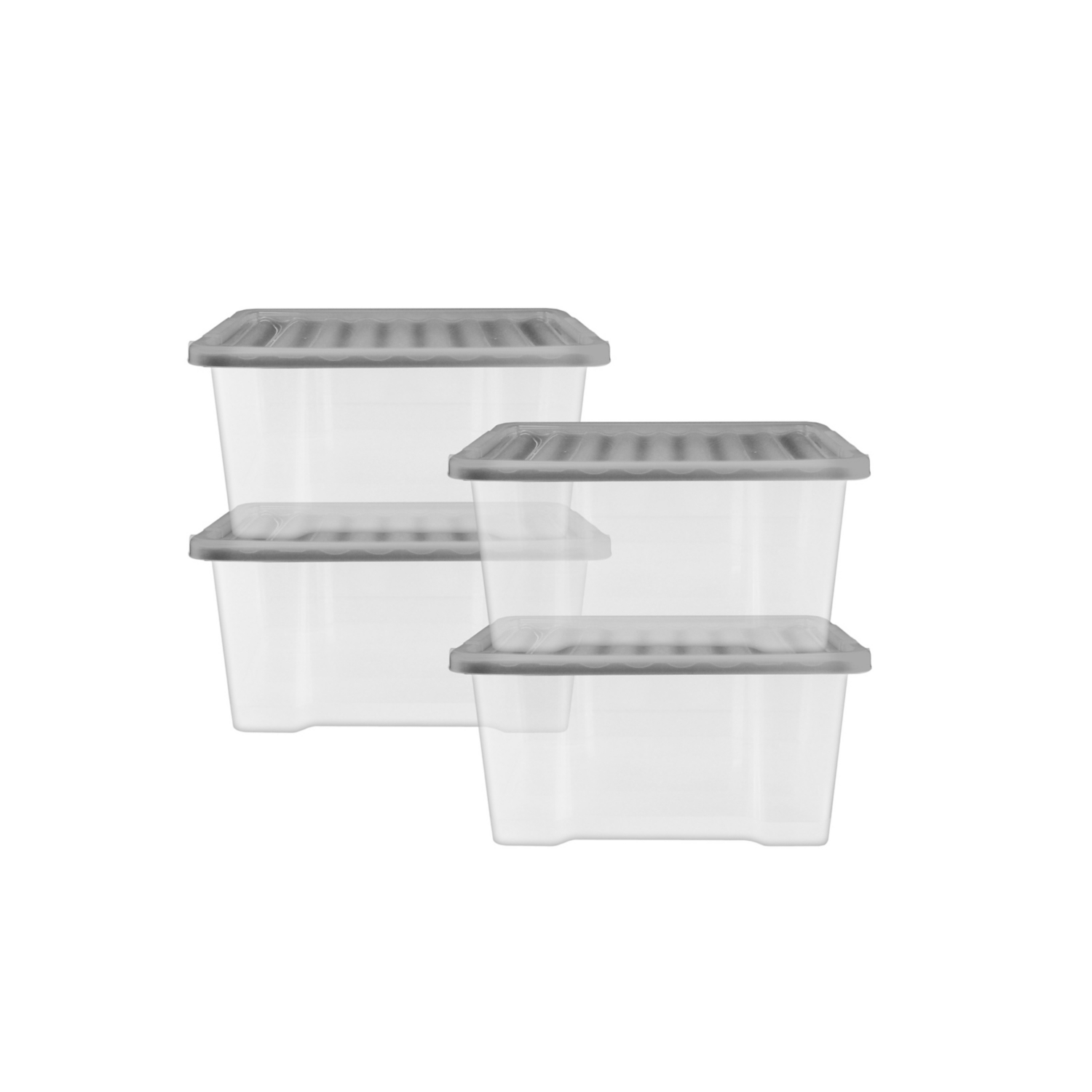 George Grey 20L Plastic Storage Boxes - Pack Of 4