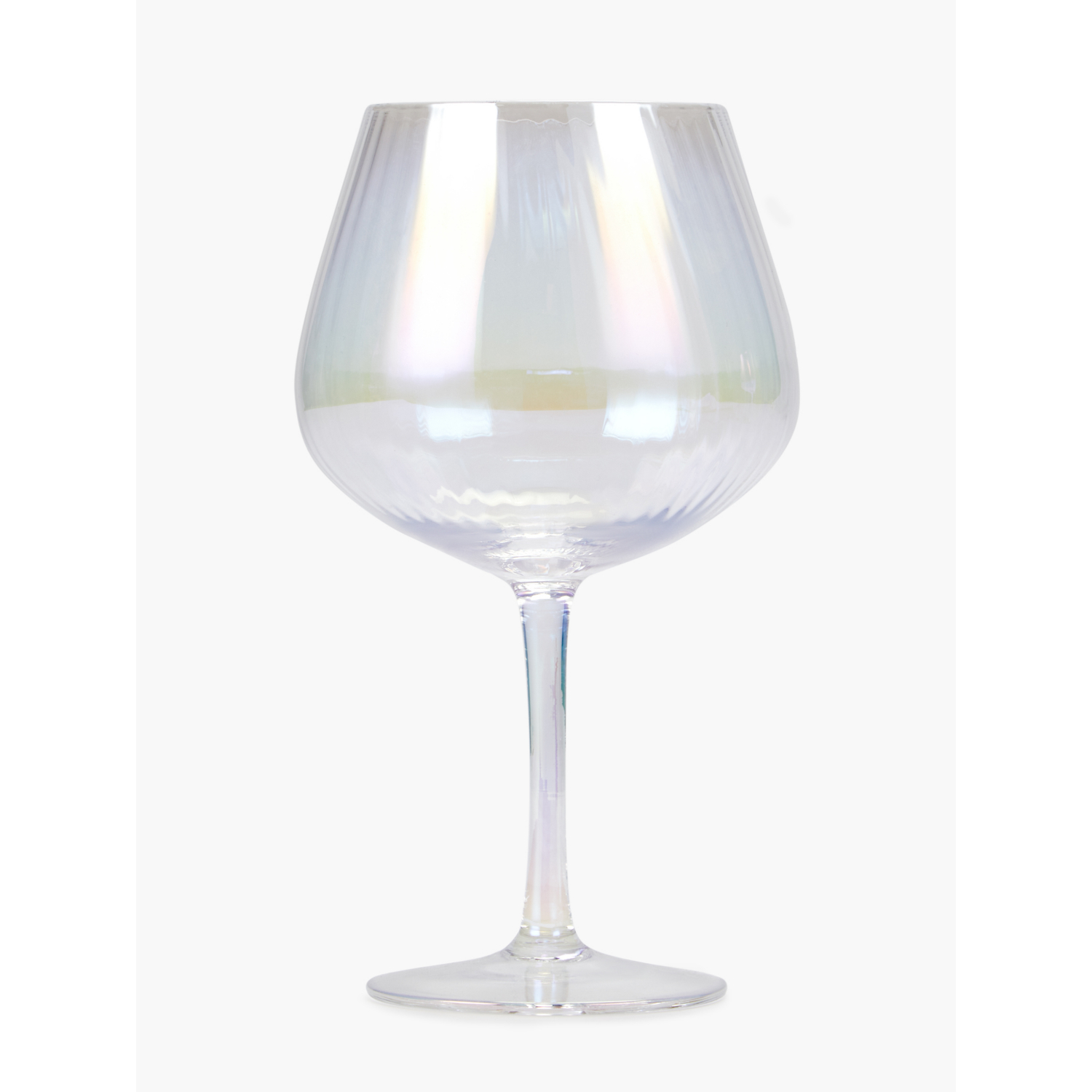 George Light Iridescent Ribbed Bubble Gin Glass - Set Of 4