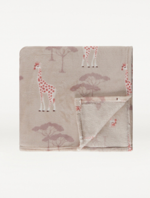 Brown Giraffe Super Soft Throw Home at ASDA
