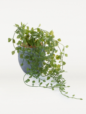 Artificial Trailing Plant In Grey Pot 20cm Home at ASDA