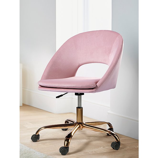 Pink Velvet Office Chair Home, Lilac Velvet Office Chair