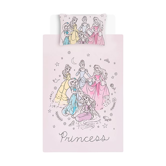Pink Disney Princess Easy Care Reversible Duvet Set Home George At Asda