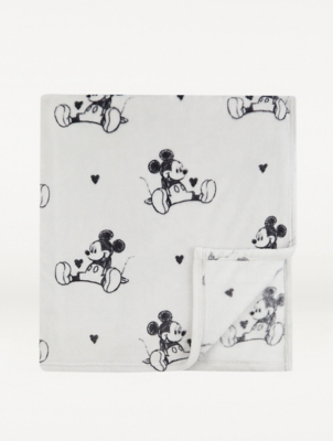 Disney Mickey Mouse Kindness Grey Blanket Home at ASDA