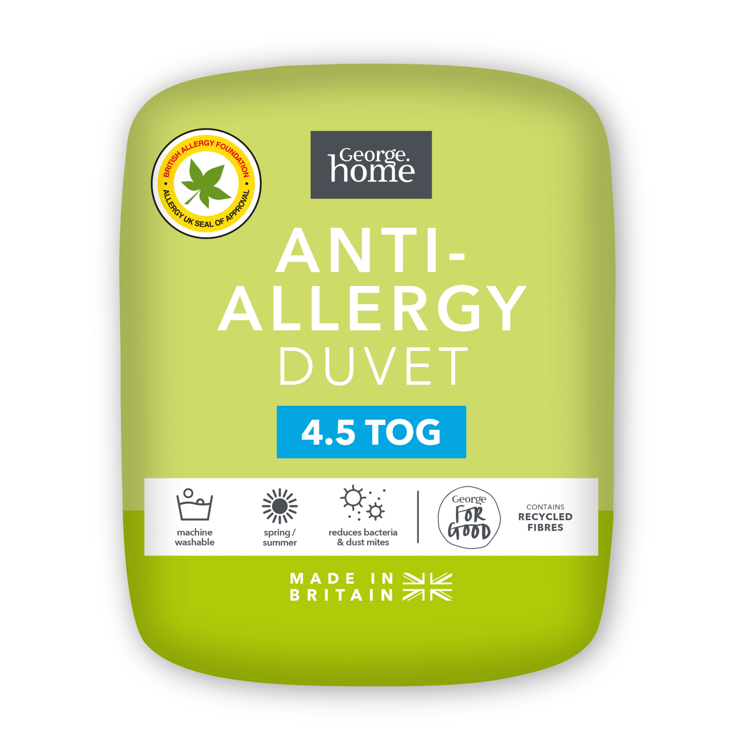 George Anti Allergy Duvet 4.5 Tog