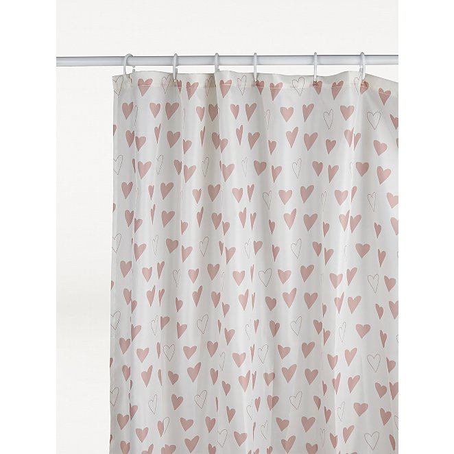 Cream Hearts Shower Curtain Home, Shower Curtains Longer Than 180 Cm