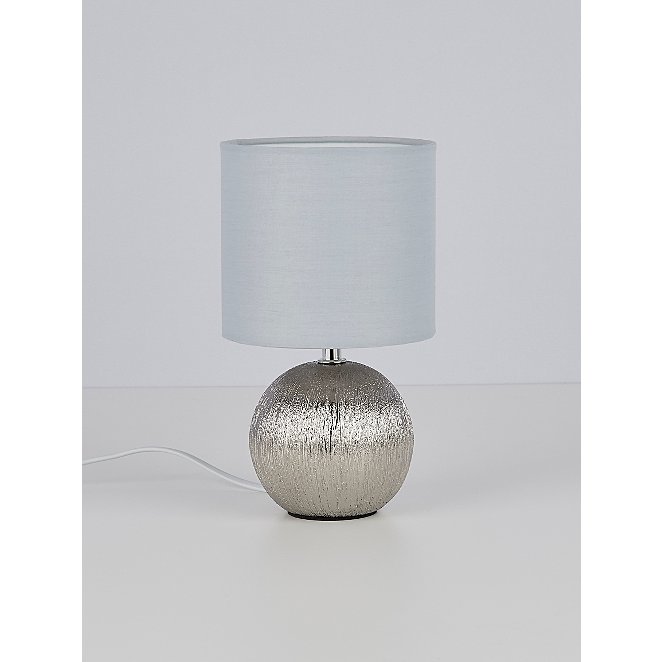 Silver Etched Small Table Lamp Home, Silver Table Lamp Base