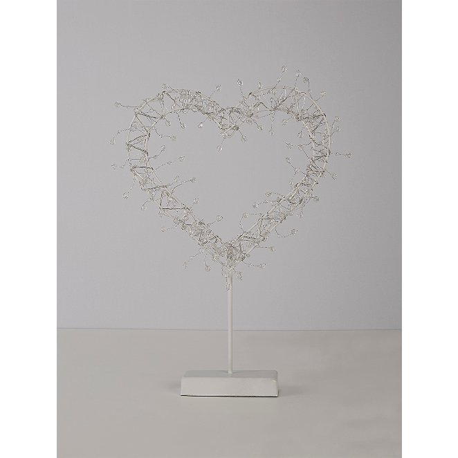 White Jewel Heart Table Lamp Home, Heart Table Lamp
