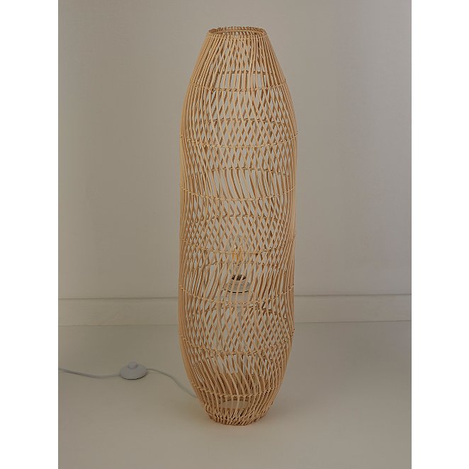 Natural Wicker Floor Lamp Home, Woven Basket Table Lamps