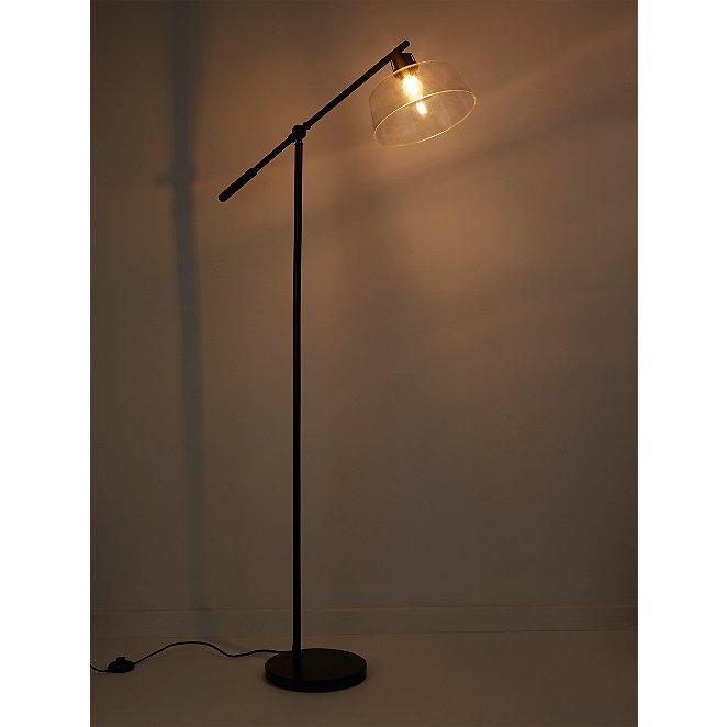 Black Glass Shade Floor Lamp Home, Black Floor Lamp With Glass Shade